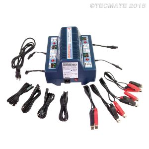 OptiMATE PRO4 - Professional 4-bank battery saving charger for power sport & small engine 12V batteries